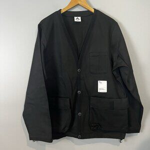 WASTED COLLECTIVE Jacket Workwear Cargo Style Black Long Sleeve Men's Large NWOT